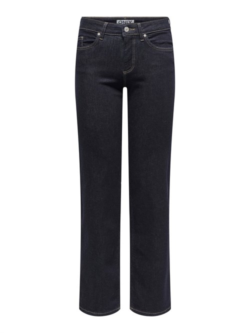 Only Blush Mid Straight Jeans, Dark Blue Denim